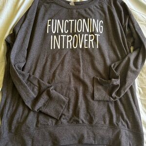 Gray Graphic Women's Sweater